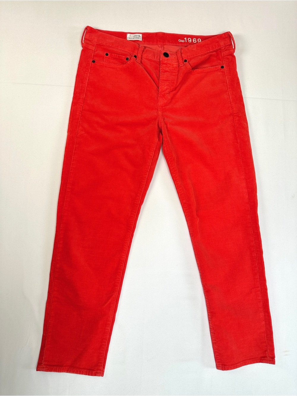 GAP 1969 Sexy Boyfriend Corduroy Pants Coral Orange Size 29